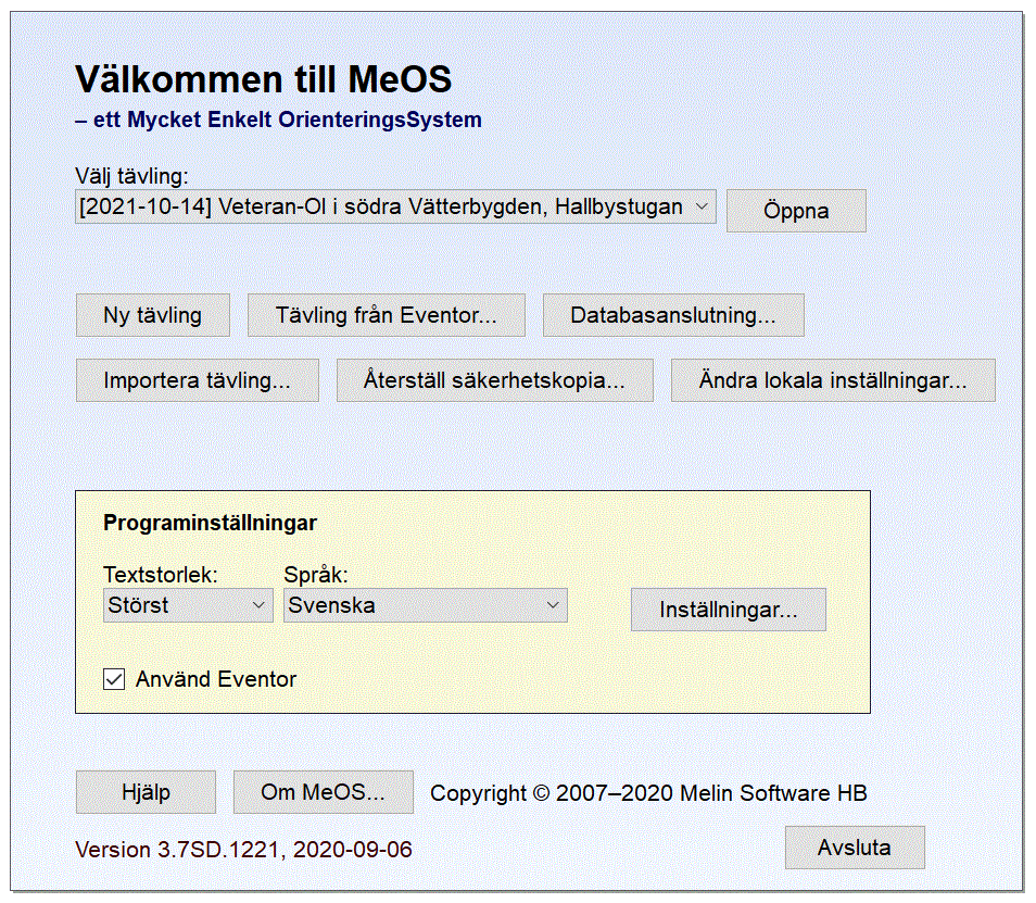 Veteranklasser för nedladdning till Meos